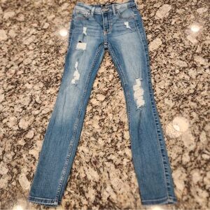 Hollister Medium Blue Distressed Flare Jeans